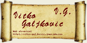 Vitko Galjković vizit kartica